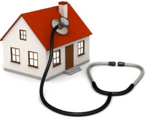 Animated building with a stethoscope